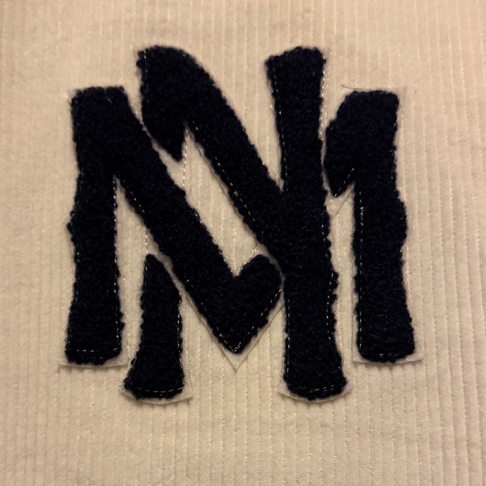 Mitchell & Ness Off-White Corduroy Jacket W/ Black Logo Size L Men - Picture 4 of 5